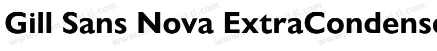 Gill Sans Nova ExtraCondensed Bold字体转换